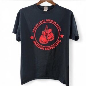 Vintage Men’s Black Graphic T-Shirt Size Large